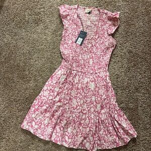 NWT Universal Thread pink and white florak dress size xs